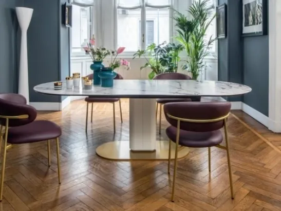 Tavolo Cameo in ceramica di Calligaris