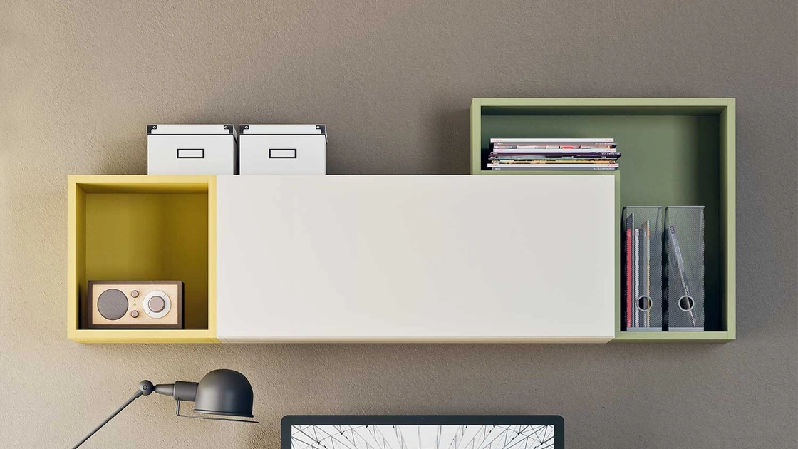 Mensola contenitore Box in laccato opaco di Clever