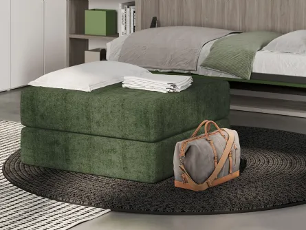 Pouf letto Inmotion in tessuto di Clever