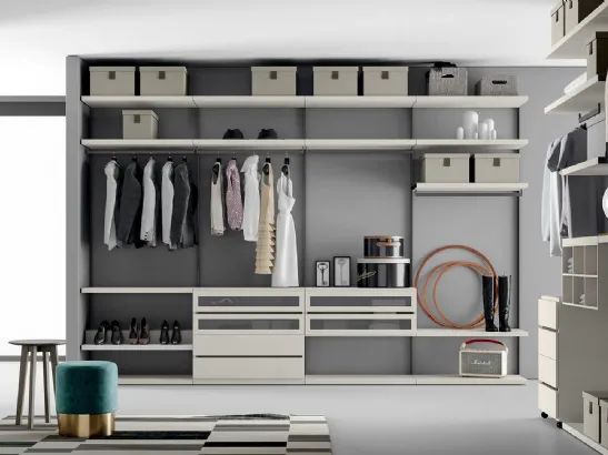 Cabina Armadio Easy Project Up in laccato opaco di Dall'Agnese