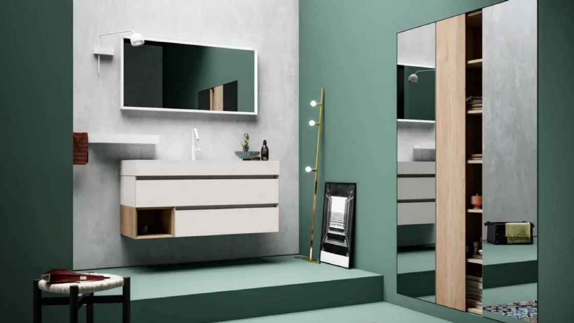 Mobile da Bagno sospeso in melaminico 45 02 di Birex