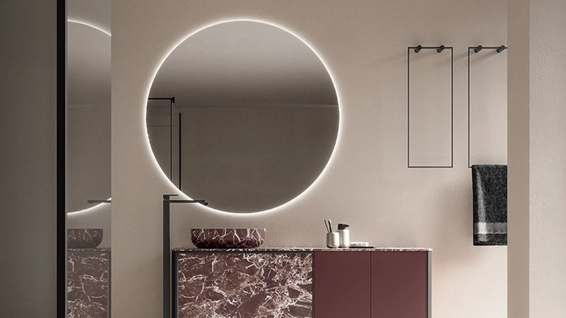 Mobile da Bagno Honey 01 in laccato e resina di Cerasa