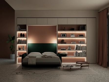Letto a scomparsa Minerva 03 di Clei
