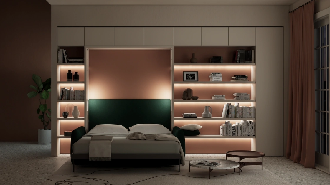 Letto a scomparsa Minerva 03 di Clei