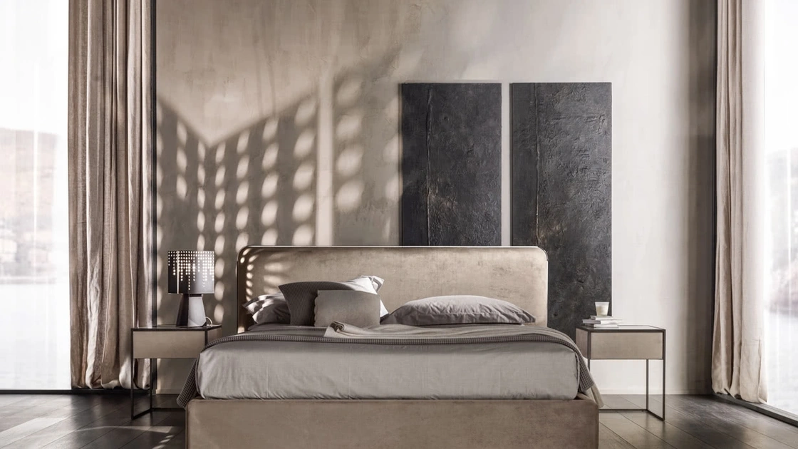 Letto in tessuto con contenitore Elvis di Cantori