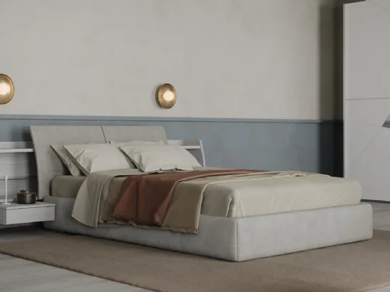 Letto matrimoniale in tessuto Soffio di Giessegi