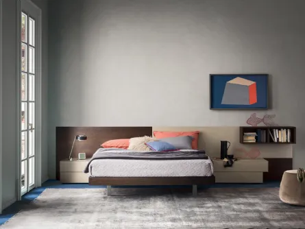 Letto con boiserie Suite System di Alf DaFrè