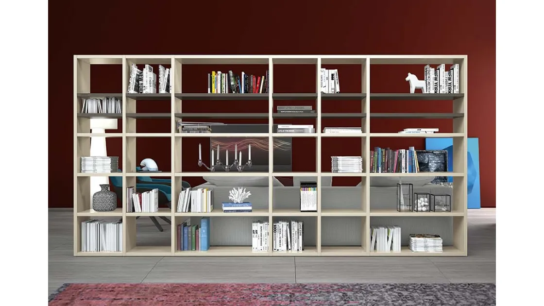Libreria dal design semplice e pulito di Clever