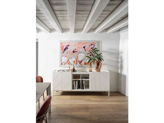 Madia Pica Legno Laccato Decorato di Bontempi