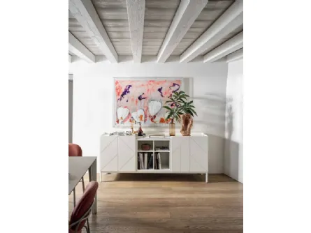 Madia Pica Legno Laccato Decorato di Bontempi