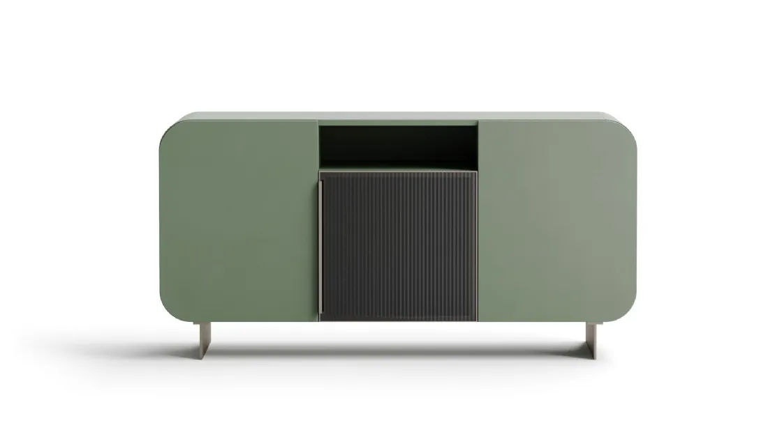 Madia Fifty Glass in laccato e vetro di Giessegi