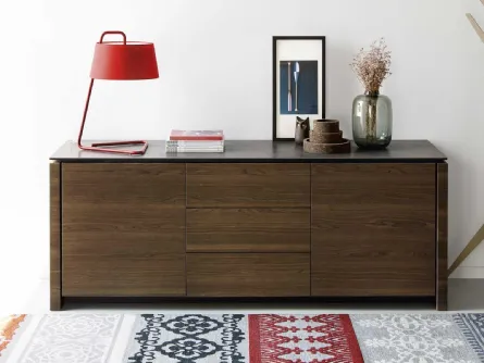 Madia in legno con piano in ceramica Mag 02 di Calligaris