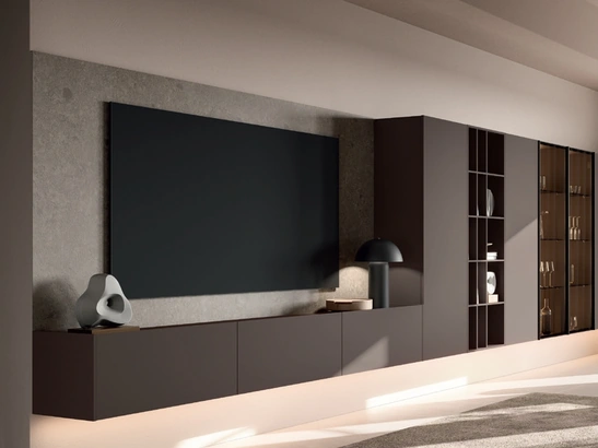 Parete Attrezzata sospesa DA45 Moka di Dall'Agnese