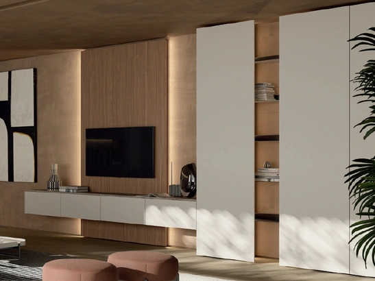 Parete Attrezzata DA45 Grigio Seta di Dall'Agnese