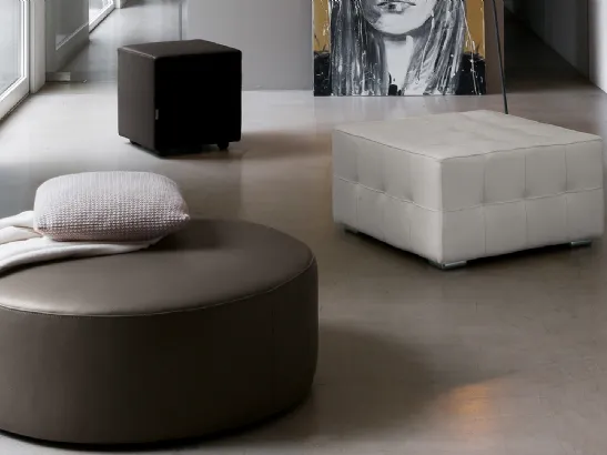Pouf Tondo Dry Cubo di Dall'Agnese