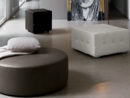 Pouf Tondo Dry Cubo di Dall'Agnese