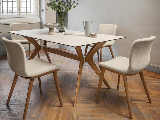 Sedia Annie in tessuto imbottito di Calligaris