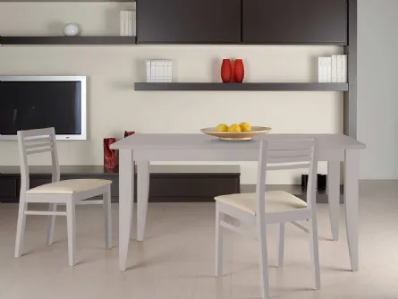 Tavolo rettangolare in legno laccato opaco Paris di Fratelli Elli