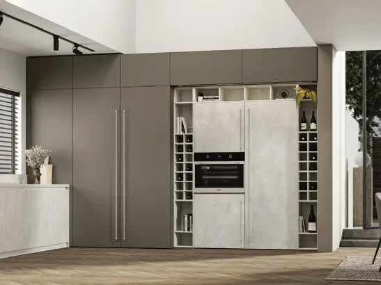 Cucina Moderna ad angolo Loft 2|2 11 in Oxide chiaro e laccato di Arrex