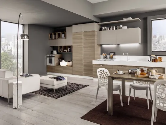 Cucina Moderna lineare Mango in Frassinato Style e Samoa di Arrex
