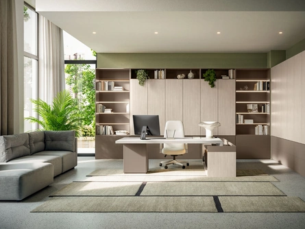 Scrivania Direzionale e libreria OF115 di Giessegi